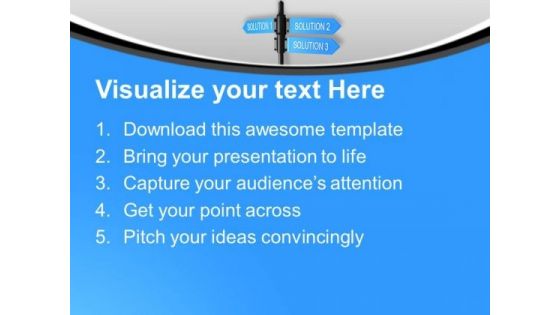 Business Solution Signpost PowerPoint Templates Ppt Backgrounds For Slides 0113