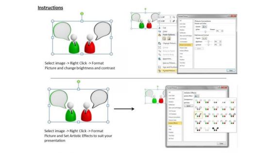Business Strategy 3d Human Character And Speech Bubbles Modeling