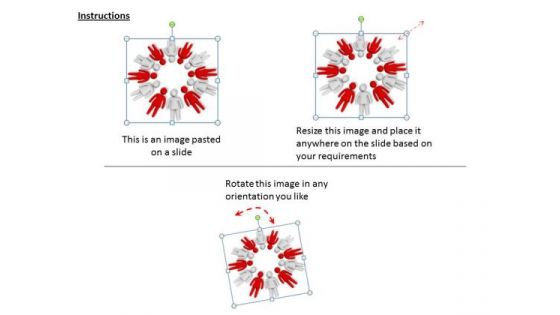 Business Strategy 3d Human Circle Red White Character Modeling