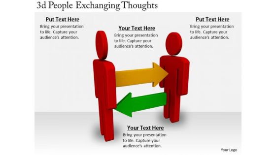 Business Strategy 3d People Exchanging Thoughts Adaptable Concepts