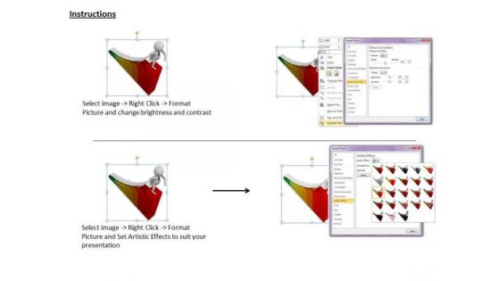 Business Strategy 3d Successful Man On Graph Concepts