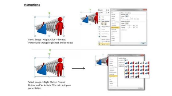 Business Strategy And Policy 3d Bar Graph Of Population Character Models