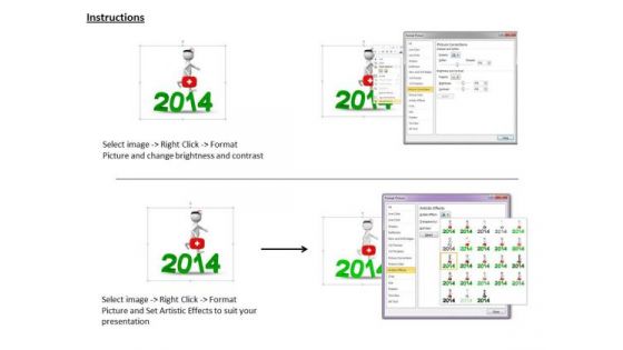 Business Strategy And Policy 3d Image Of 2014 With Doctor Concept