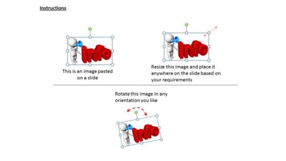 Business Strategy And Policy 3d Man Has Some Info Concepts