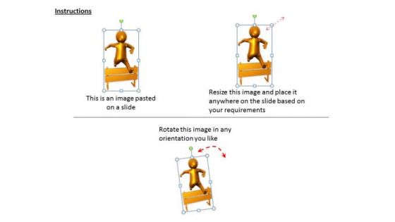 Business Strategy And Policy 3d Man Jumping Over Hurdle Concepts