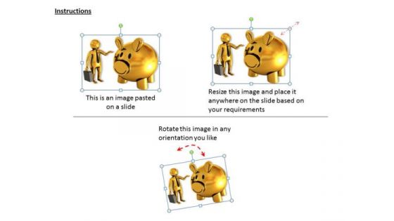 Business Strategy And Policy 3d Man With Piggy Bank Characters