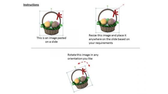 Business Strategy And Policy Basket With Easter Eggs Festivity Concept Image