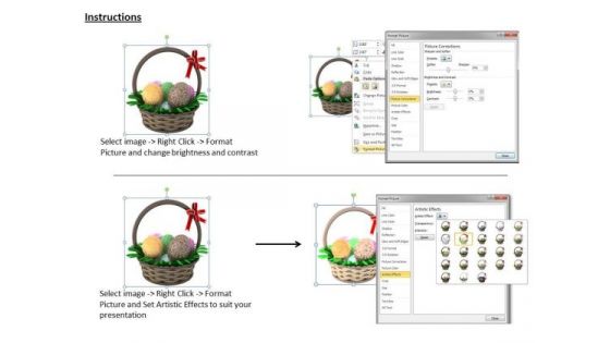 Business Strategy And Policy Basket With Easter Eggs Festivity Concept Image