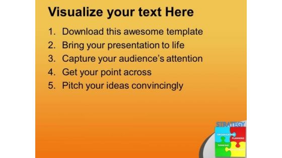 Business Strategy Concept With Puzzles PowerPoint Templates Ppt Backgrounds For Slides 0413