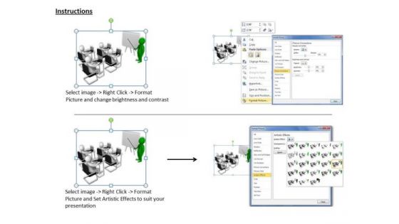 Business Strategy Concepts 3d Illustration Of Training Session