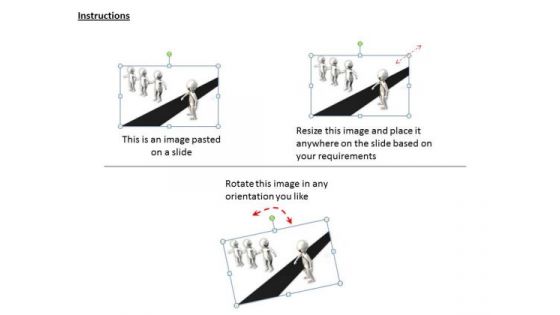 Business Strategy Concepts 3d Man Crossing Line Statement