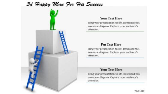 Business Strategy Consultant 3d Happy Man For His Success Adaptable Concepts