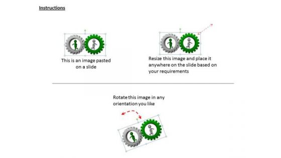 Business Strategy Consultant 3d Human Inside The Gears Concept Statement