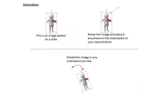 Business Strategy Consultant 3d Man Showing Idea Concept Statement