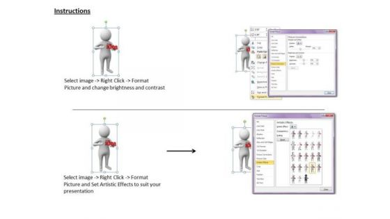 Business Strategy Consultant 3d Man Showing Idea Concept Statement