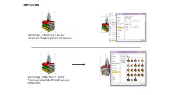 Business Strategy Consultant 3d Man Sitting Books Concept Statement