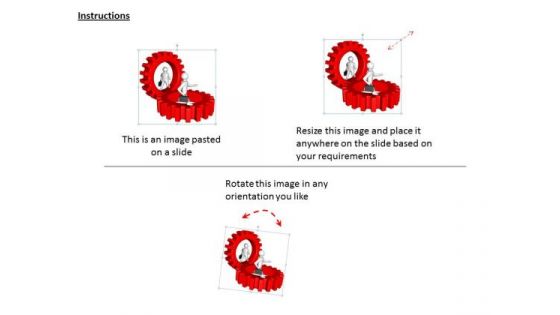 Business Strategy Consultant 3d People Running Gears Characters