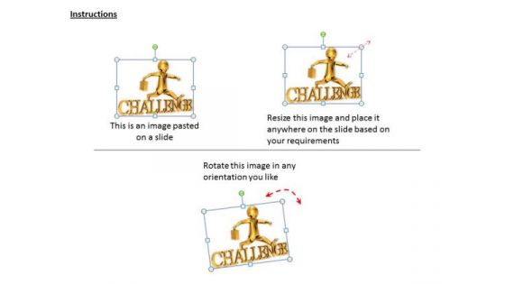 Business Strategy Consultants 3d Man Crossing Challenge Concept