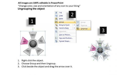 Business Strategy Consultants 5 Steps Circle Process Model Plan