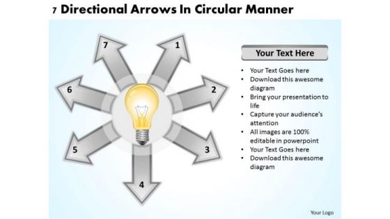 Business Strategy Consultants 7 Directional Arrows Circular Manner PowerPoint Business Strategy Consultants 7 Directional Arrows Circular Manner PowerPoint