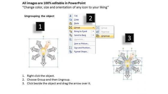 Business Strategy Consultants 7 Directional Arrows Circular Manner Ppt PowerPoint