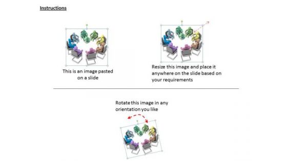 Business Strategy Consulting 3d Image Of Team Meeting Character