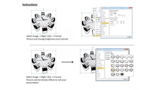 Business Strategy Consulting 3d Image Of Time For Meeting Character