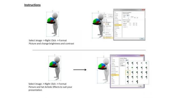 Business Strategy Consulting 3d Man Showing Brain Power Concepts