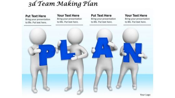 Business Strategy Consulting 3d Team Making Plan Character Modeling