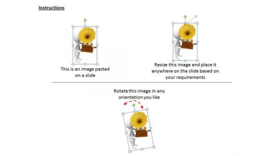 Business Strategy Consulting Graphic Of Gramophone 3d Character Models