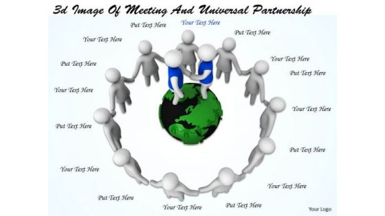 Business Strategy Development 3d Image Of Meeting And Universal Partnership Adaptable Concepts
