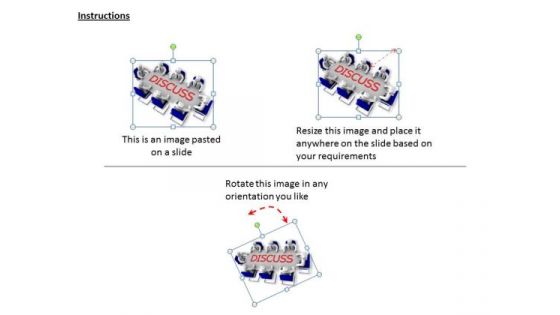 Business Strategy Development 3d Image Of Team Discussion Concepts