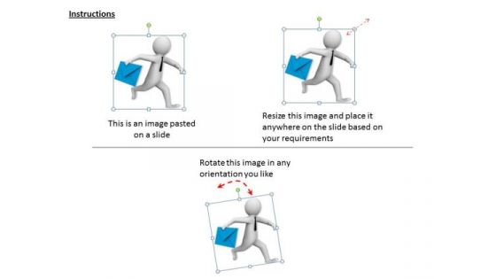 Business Strategy Development 3d Man With Urgent Letter Character