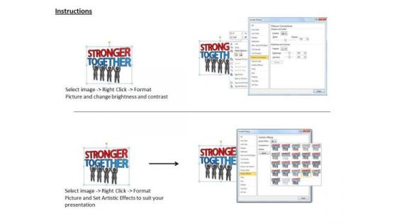 Business Strategy Development 3d Team Feels Stronger Together Concept Statement