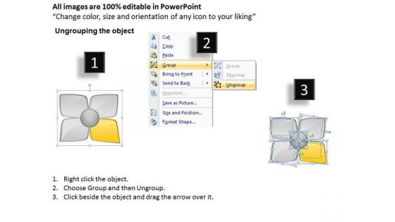 Business Strategy Diagram Market Analysis Text Leaves PowerPoint Slides