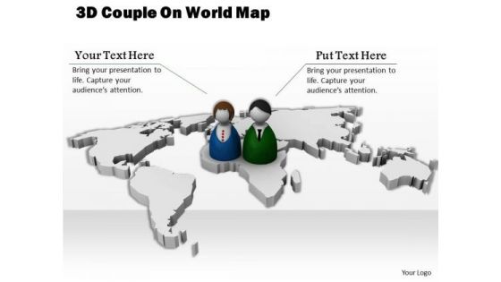 Business Strategy Examples 3d Couple On World Map Images