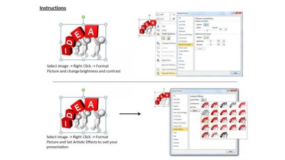 Business Strategy Examples 3d Team Working On An Idea Adaptable Concepts