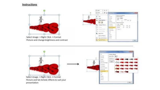 Business Strategy Execution 3d Man Success Path Character Modeling