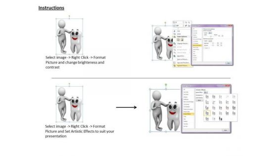 Business Strategy Execution 3d Man With Tooth Concepts