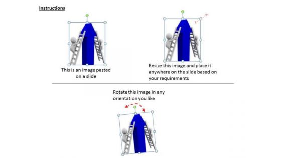 Business Strategy Execution 3d Men Competing For Success Concept