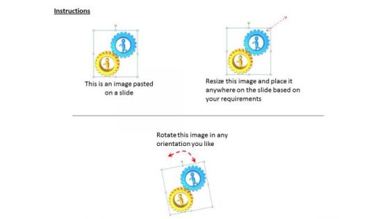 Business Strategy Execution 3d Men Running Inside Gears Concept