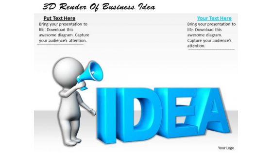 Business Strategy Execution 3d Render Of Idea Character Models
