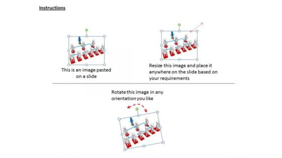 Business Strategy Execution 3d Team Taking Positions Concept Statement