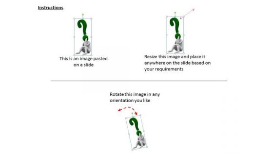 Business Strategy Execution 3d Worried Man With Question Mark Concept Statement