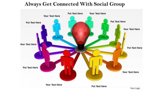 Business Strategy Execution Always Get Connected With Social Group 3d Characters
