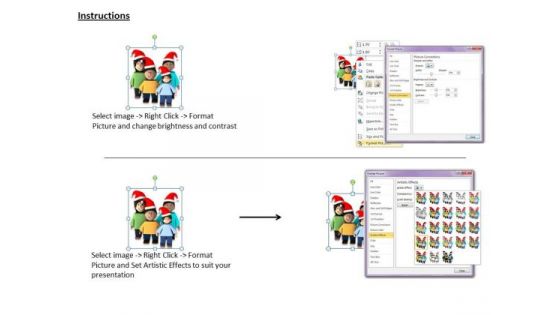 Business Strategy Formulation 3d Family With Santa Hat Character Modeling