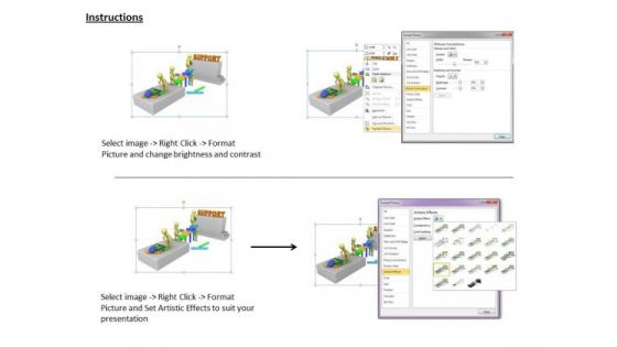 Business Strategy Formulation 3d Illustration Of Customer Support Concept Statement