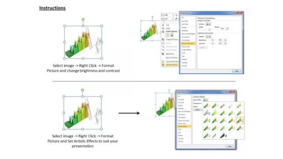 Business Strategy Formulation 3d Man Confused Bar Graph Character Modeling