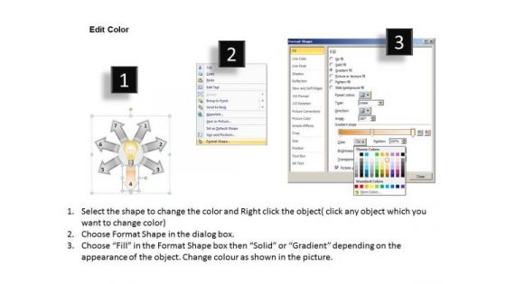 Business Strategy Formulation 7 Directional Arrow Circular Manner PowerPoint