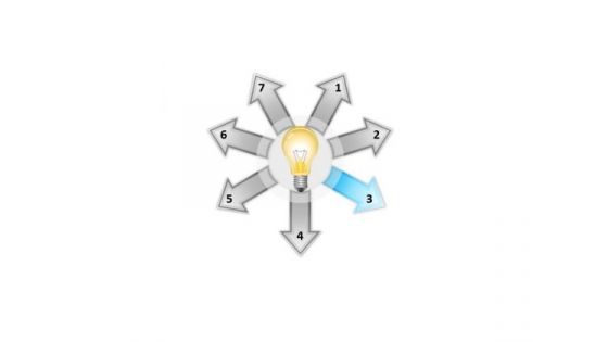 Business Strategy Formulation 7 Directional Arrows Circular Manner Ppt PowerPoint